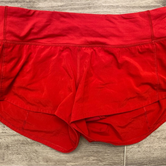 Women's Red Lululemon shorts - Picture 1 of 3